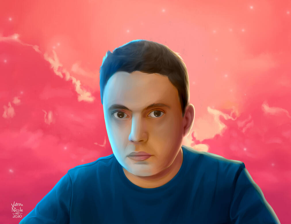 &quot;Spunkee&quot; - Digitally drawn portrait of a latino man